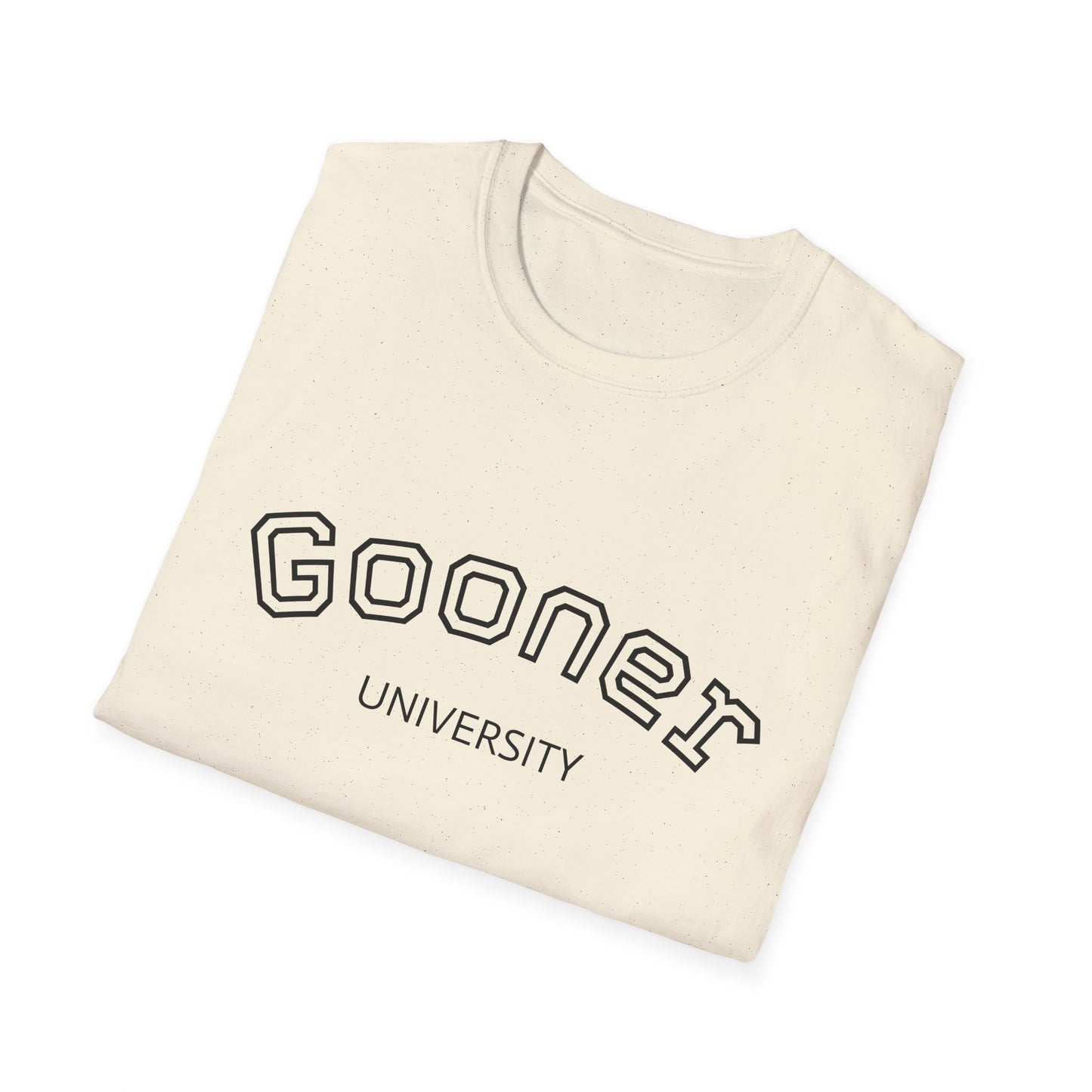 Gooner University T-Shirt, Unisex Softstyle Tee, Casual Wear, Gift for Fans, College Apparel, Sports Merchandise